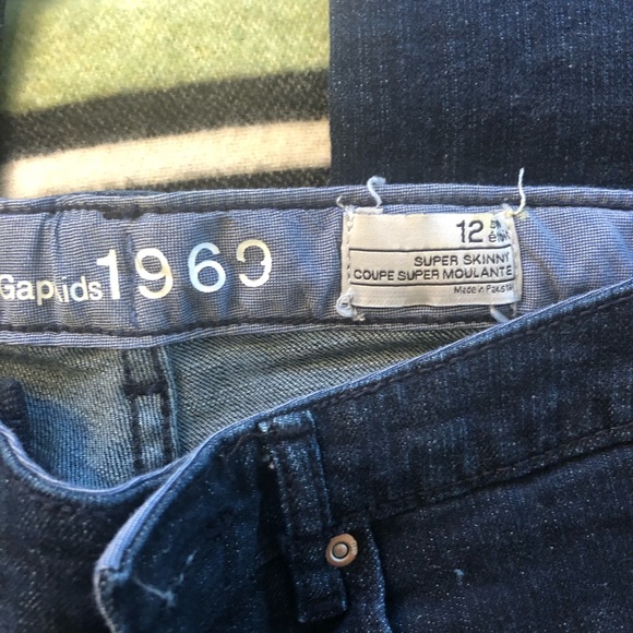 Gap Girls 1969 Size 12 Denim Super Skinny - Picture 3 of 5